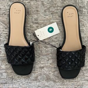 Brand New With Tags A New Day Quilted Slides